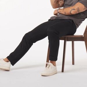 Perk MENS Slim Fit Stretch Classic Chino Pants Black Size 32x32